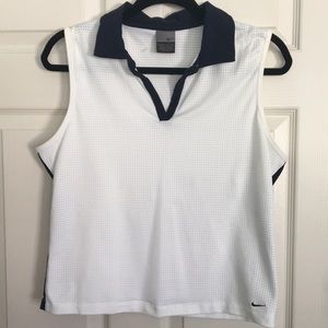 Nike Medium Dri-Fit Navy and white top